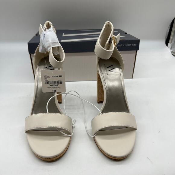 Worthington Womens Lynch Heeled Sandals Ivory Size 9M - Picture 3 of 11